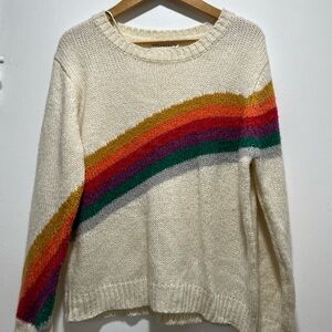 Dreamer Rainbow Women’s Sweater XL Whimsical Pullover